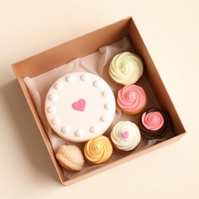 Box Bento + 5 Cupcakes Coffret